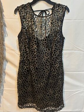 Lipsy London Lace Brocade Elegant Overlay Dress